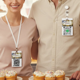 Tarjeta De Identificación Insignia ID del proceso de pago de código QR