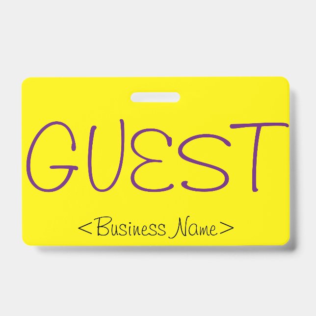 Tarjeta De Identificación Insignia "INVITADA" de moda (Front)