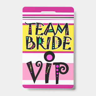 Tarjeta De Identificación Insignia Lanyard de Team Bride