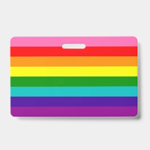 Tarjeta De Identificación Insignia LGBT de bandera gay arcoiris