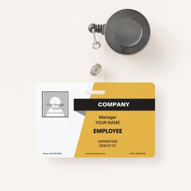 Tarjeta De Identificación Insignia logística (Anverso retráctil)