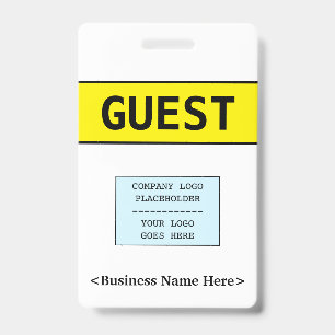 Tarjeta De Identificación Insignia mínima de "INVITADO"