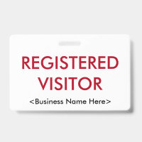 Insígnia mínima de "VISITANTE REGISTRADO"