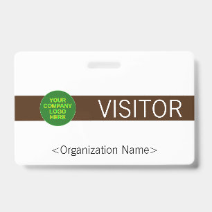 Tarjeta De Identificación Insígnia moderna de "VISITANTE"