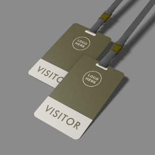 Tarjeta De Identificación Insignia moderna para visitantes de la empresa con