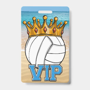 Tarjeta De Identificación Insignia MVP de Voleibol de Playa