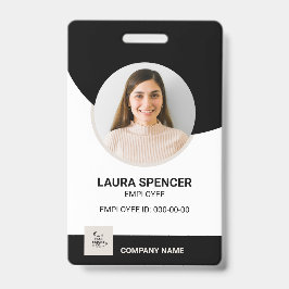 Tarjeta De Identificación Insignia Neutral para la foto de los empleados mod