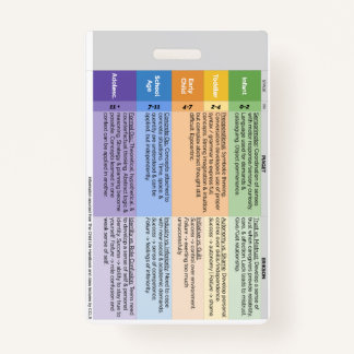 Tarjeta De Identificación Insignia para la vida infantil (vertical)