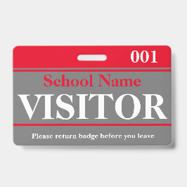 Tarjeta De Identificación Insignia para visitantes