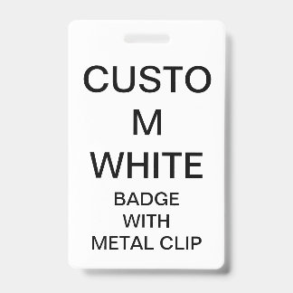 TARJETA DE IDENTIFICACIÓN INSIGNIA PERSONALIZADA CON BROCHE DE METAL