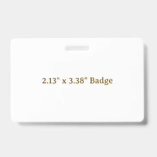 Tarjeta De Identificación Insígnia personalizada de 2,13" x 3,38"