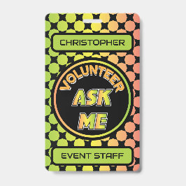 Tarjeta De Identificación Insígnia personalizada para personal de eventos de