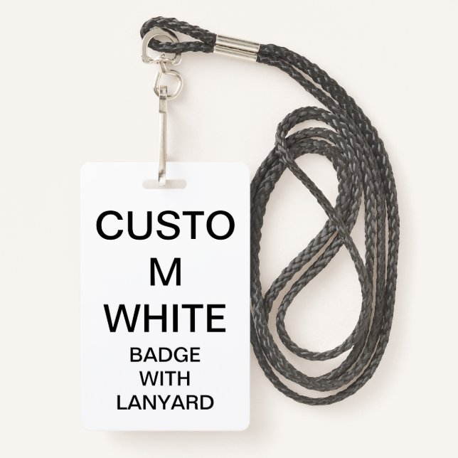 Tarjeta De Identificación INSIGNIA personalizada personalizado CON el (Anverso son cordón)