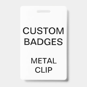 Tarjeta De Identificación INSIGNIA personalizada personalizado del CLIP