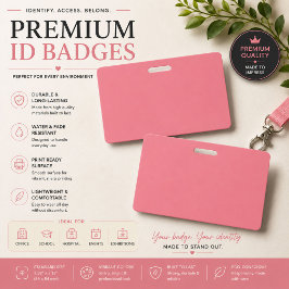 Tarjeta De Identificación Insígnia personalizada rosa de lujo