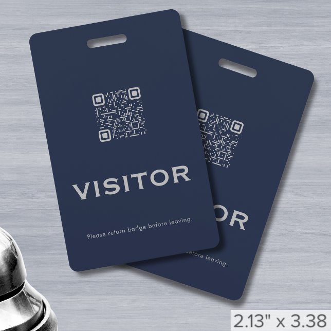Tarjeta De Identificación Insígnia Profesional de Visitante con Código QR (Subido por el creador)