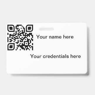 Tarjeta De Identificación Insignia Qr