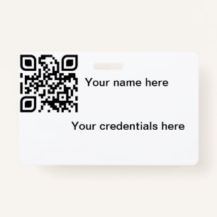 Tarjeta De Identificación Insignia Qr