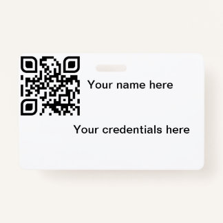 Tarjeta De Identificación Insignia Qr