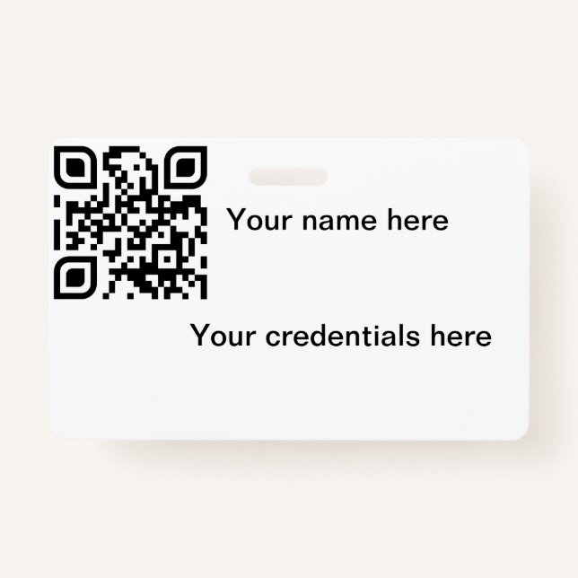 Tarjeta De Identificación Insignia Qr (Anverso)