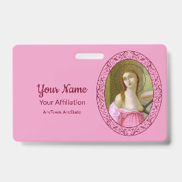 Tarjeta De Identificación Insignia rosa St. Agatha (M 003) 1