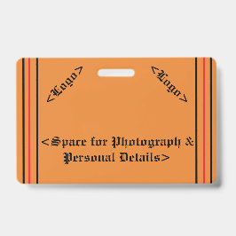 Tarjeta De Identificación Insignia Simple