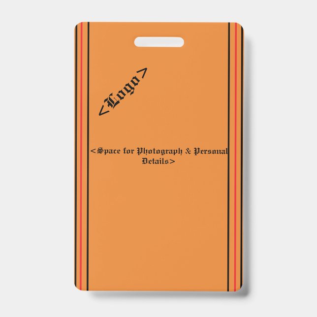 Tarjeta De Identificación Insignia simple (Front)