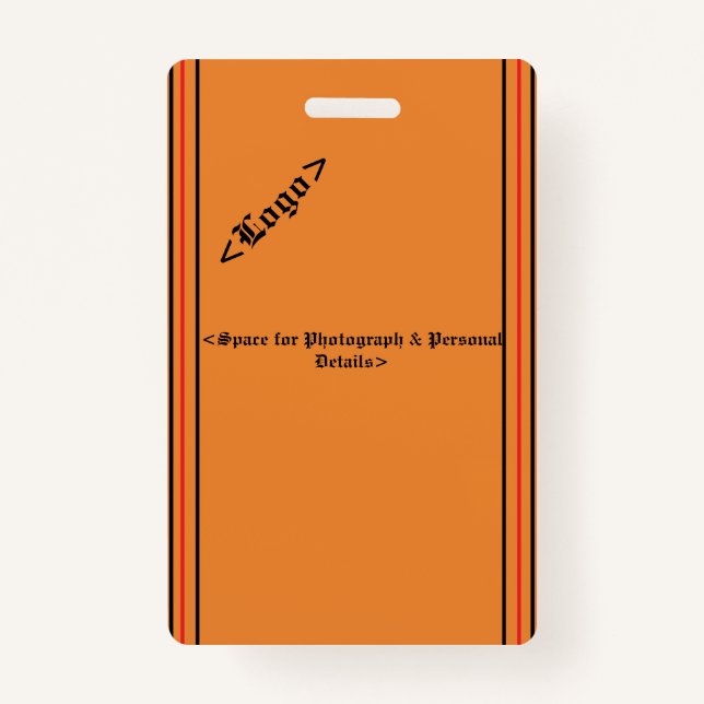 Tarjeta De Identificación Insignia simple (Anverso)