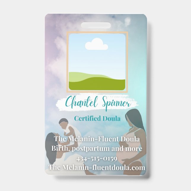 Tarjeta De Identificación Insignia vertical (Anverso)