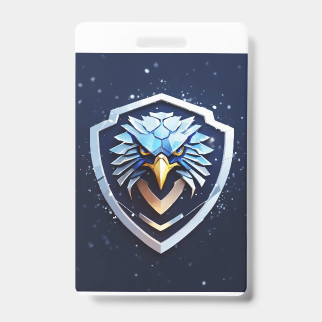 Tarjeta De Identificación Insignia vertical con águila (Parte frontal)