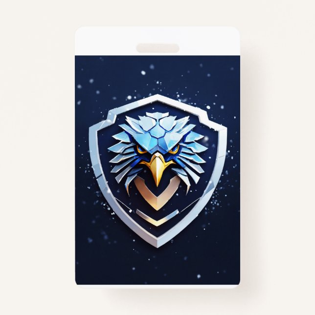 Tarjeta De Identificación Insignia vertical con águila (Anverso)