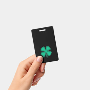 Tarjeta De Identificación Insígnia vertical de Black Irish