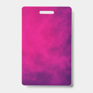 Tarjeta De Identificación Insígnia vertical de humo rosa neón – Personalizab