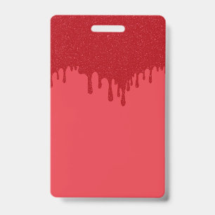 Tarjeta De Identificación Insígnia vertical personalizada – Diseño de goteo