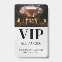 Insígnia VIP de Acceso Total a Evento Personalizad