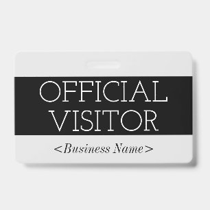 Tarjeta De Identificación Insignia "VISITANTE OFICIAL" de moda