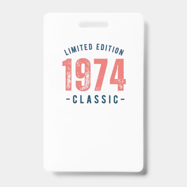 Tarjeta De Identificación Insignias 1974 (Parte frontal)