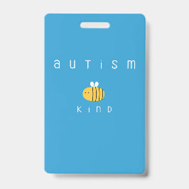 Tarjeta De Identificación insignias de conciencia de amabilidad con autismo