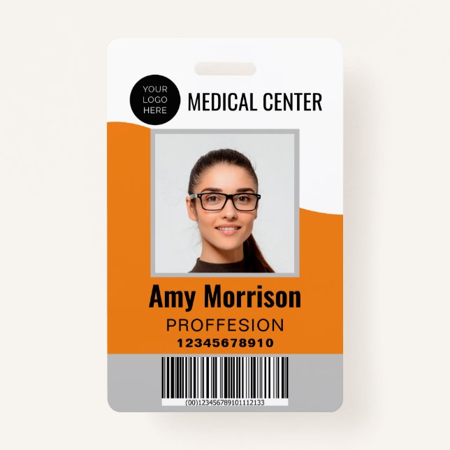 Tarjeta De Identificación Insignias de identificación con patios para emplea (Anverso)