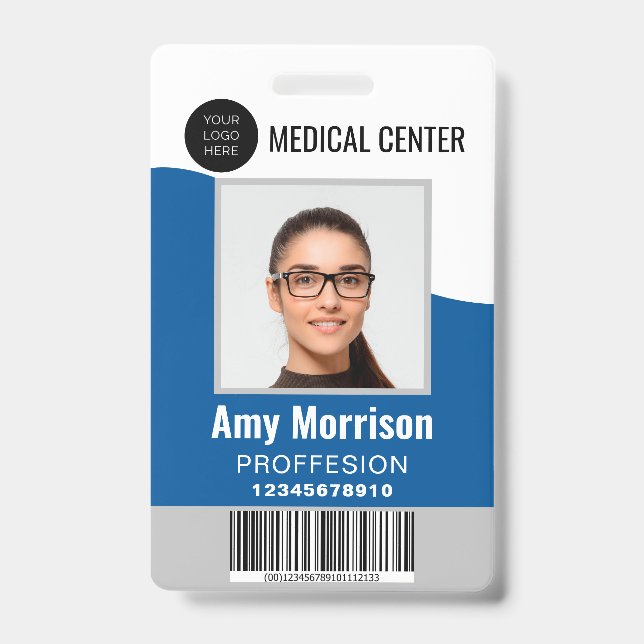 Tarjeta De Identificación Insignias de identificación con patios para emplea (Parte frontal)