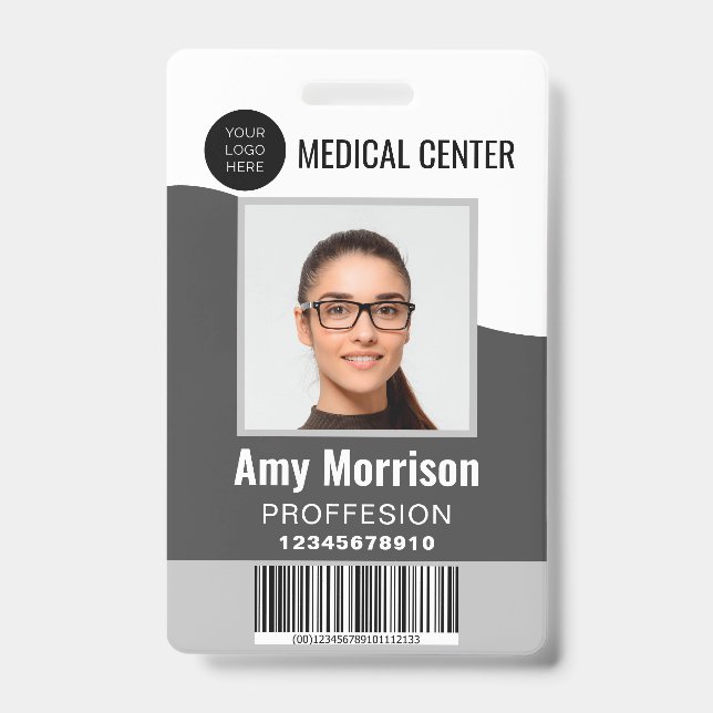 Tarjeta De Identificación Insignias de identificación con patios para emplea (Parte frontal)