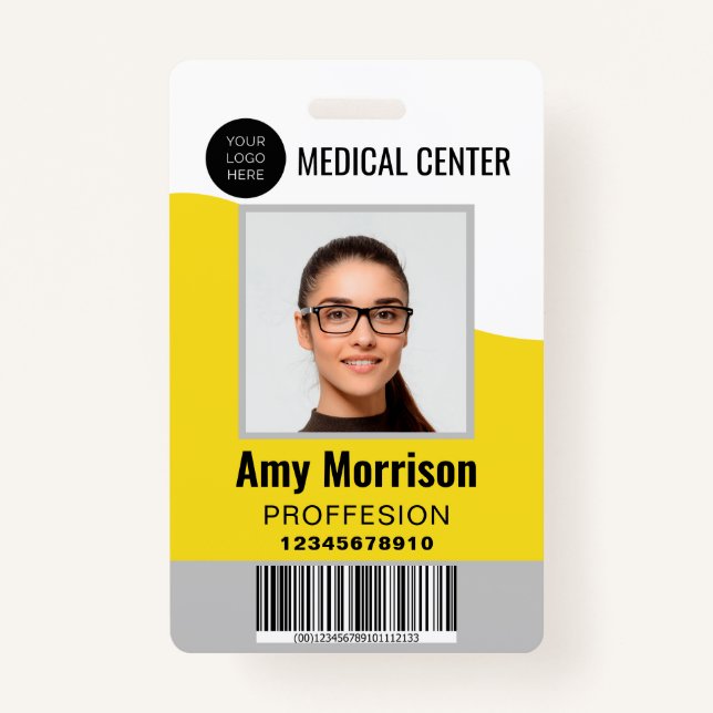 Tarjeta De Identificación Insignias de identificación con patios para emplea (Anverso)