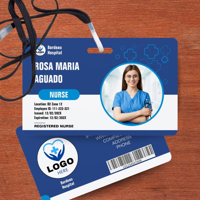 Tarjeta De Identificación Insignias de identificación de personalizado y de  (Custom Hospital & Business ID Badges - Secure, Durable Design)