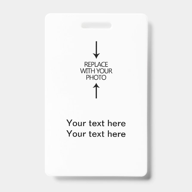 Tarjeta De Identificación Insignias del empleado del carnet con foto (Parte frontal)