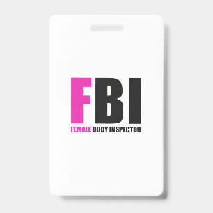 Tarjeta De Identificación Inspector de Cuerpo Femenino del FBI