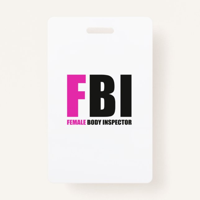 Tarjeta De Identificación Inspector de Cuerpo Femenino del FBI (Anverso)