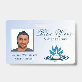 Tarjeta De Identificación Instalación de Características de Agua Blue ID