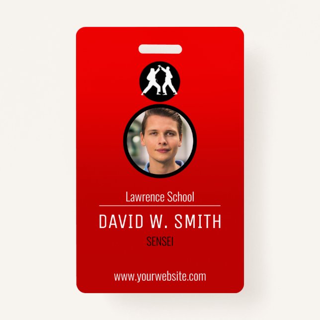 Tarjeta De Identificación Instituto de la Academia de Artes Marciales (Anverso)