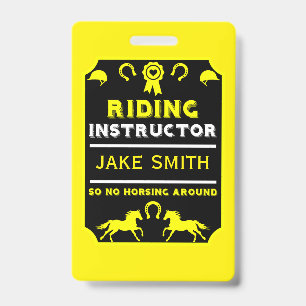 Tarjeta De Identificación Instructor de jinete a caballo