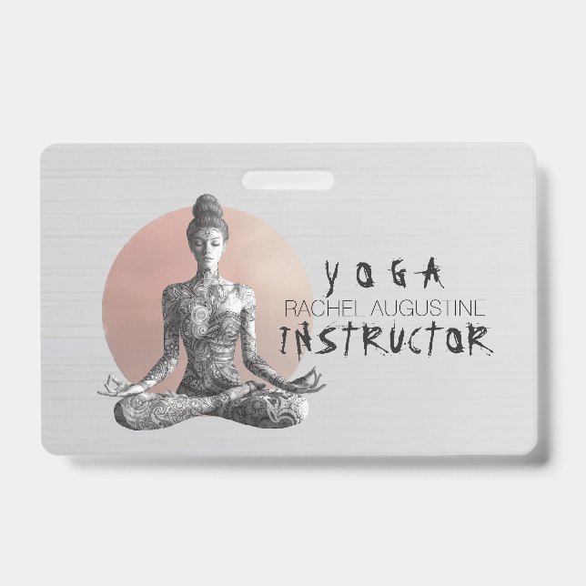 Tarjeta De Identificación Instructor de Meditación de Yoga Maestro de Reiki  (Parte frontal)